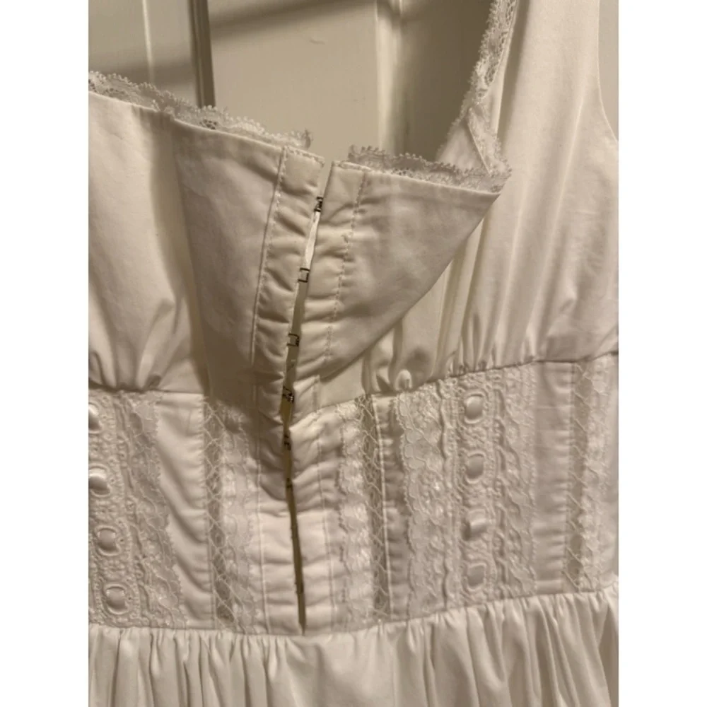 House of CB ‘Perle’ White Lace Trim Midi Dress - Picture 5 of 14